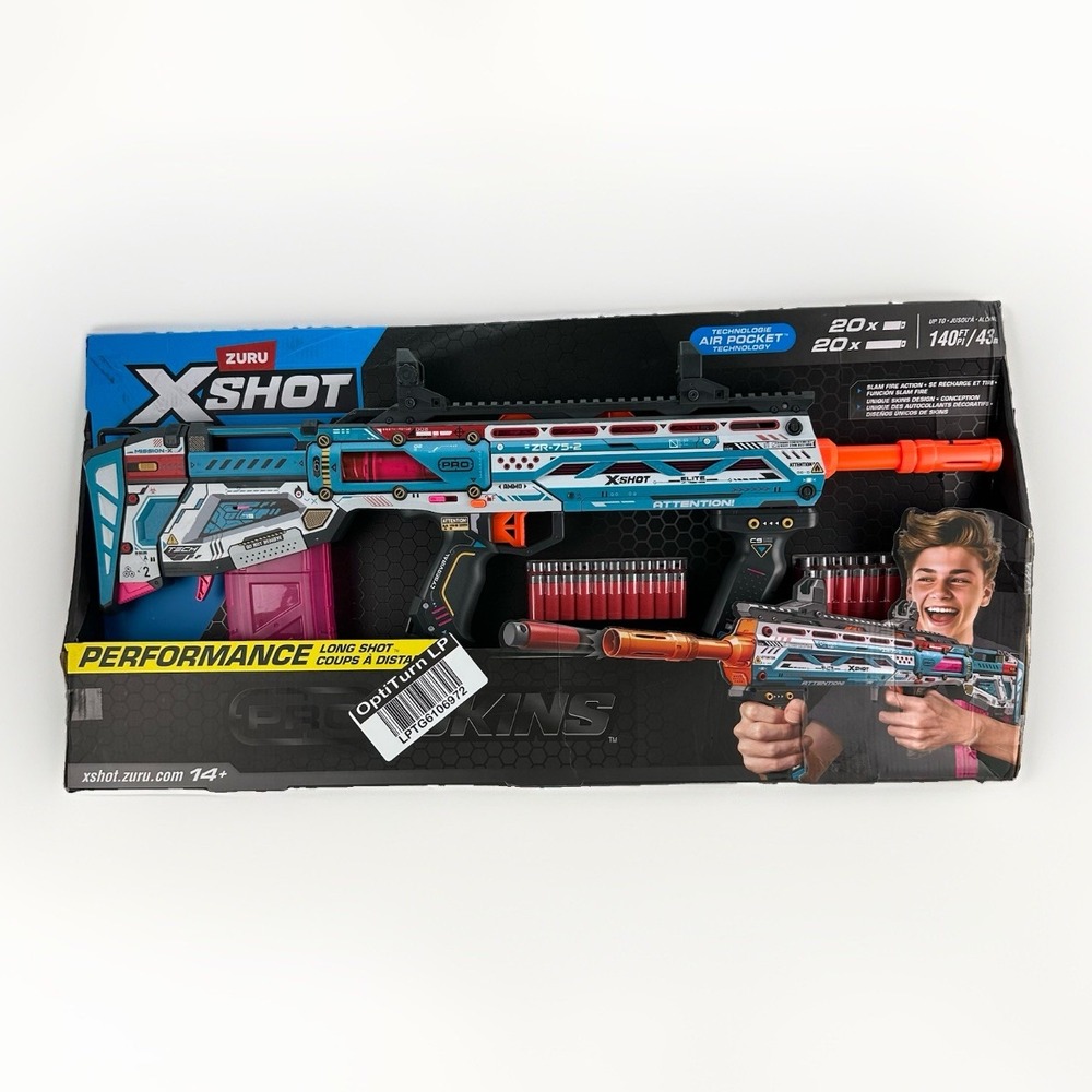 ZURU X-Shot Skins Pro Series Longshot 2.0 Dart Blaster 40 Darts New